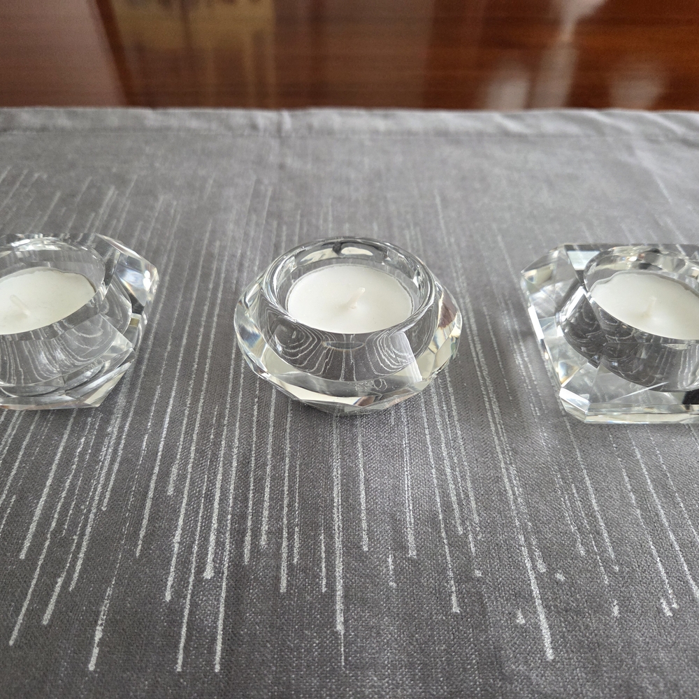 Oleg Cassini Crystal Tealight Holders